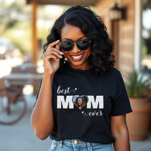 Camiseta Melhor Mãe do Mundo Coração Foto Dia das Mães