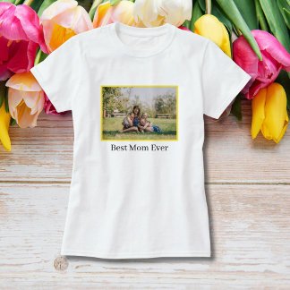 Camiseta Melhor Mãe do Mundo Foto do Dia das Mães