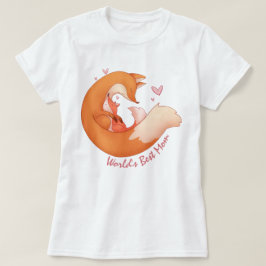 Camiseta Melhor Mãe do Mundo - Fox Mãe e Bebê T-Shirt