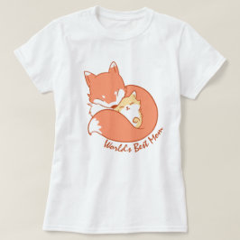 Camiseta Melhor Mãe do Mundo - Fox Mãe e Bebê T-Shirt