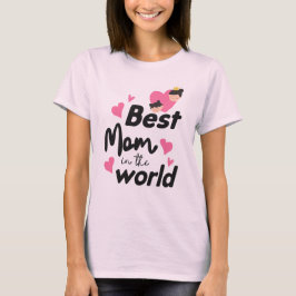 Camiseta Melhor Mãe do Mundo - Teia das Rosas claro