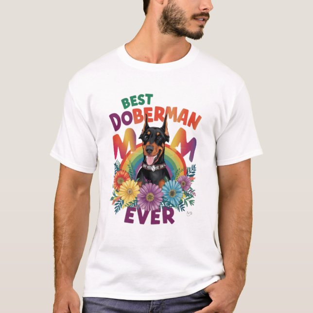 Camiseta Melhor Mãe Doberman de Todos os Tempos (Frente)