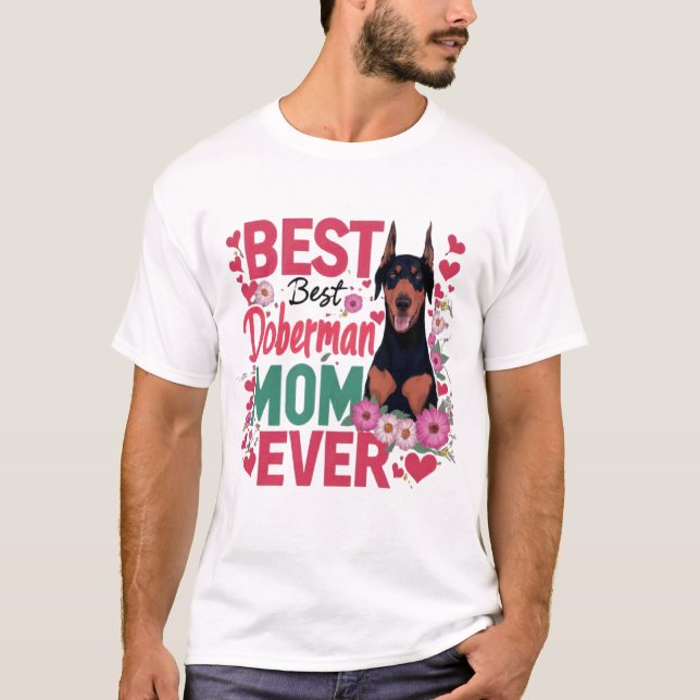 Camiseta Melhor Mãe Doberman Nunca (Frente)