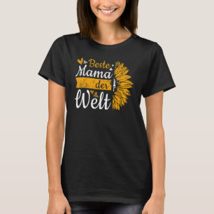 Camiseta Melhor Mãe Em Alemão, Dia-Mãe, Flor Amarelo De Pri
