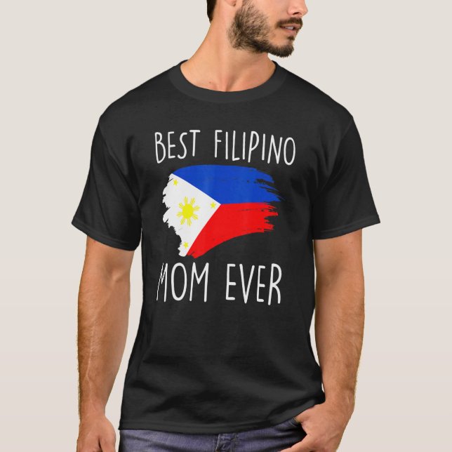 Camiseta Melhor Mãe Filipina Ever Filipino Flag Pinay (Frente)