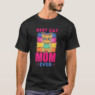 Camiseta Melhor Mãe Gata Alguma Vez Gatinho S De Estilo Ret