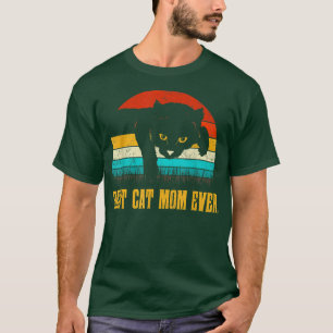 Camiseta Melhor Mãe Gata Alguma Vez Vintage Gatinho Amantes