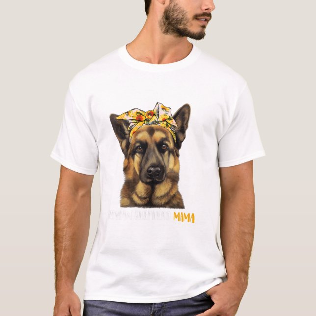 Camiseta Melhor mãe German shepherd (Frente)
