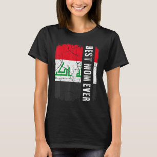 Camiseta Melhor Mãe Iraquiana de Todos os Tempos Bandeira d