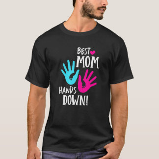 Camiseta Melhor Mãe Mãos Para Baixo