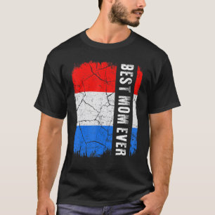 Camiseta Melhor Mãe Neerlandesa Dia de as mães de Bandeira