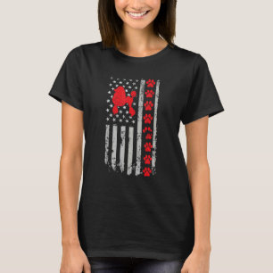 Camiseta Melhor Mãe/Pai de Poodle Bombeiro EUA Bandeira Cac