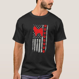 Camiseta Melhor Mãe Pai Eurasier Bombeiro EUA Bandeira Cach