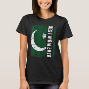 Camiseta Melhor Mãe Paquistanesa de Todos os Tempos Bandeir