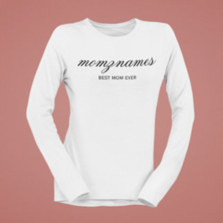 Camiseta Melhor Mãe Personalizada Nome De Caligrafia