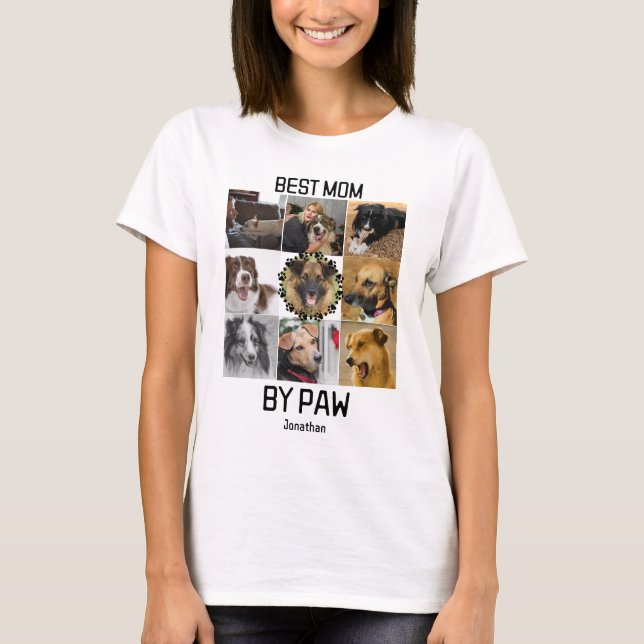 Camiseta Melhor Mãe Por Colagem Personalizada De Fotos 9 (Frente)