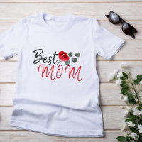Melhor Mãe Rosa vermelha Aquarela Dia da Mãe