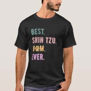 Camiseta Melhor Mãe Shih Tzu de Sempre Mulheres Cachorro Sh