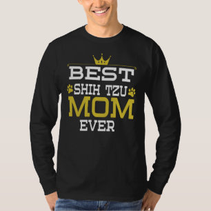 Camiseta Melhor Mãe Shih Tzu Para Cães Vintage