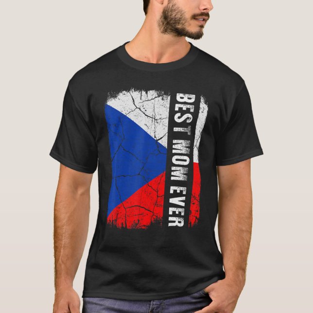 Camiseta Melhor Mãe Tcheca Alguma Vez República Tcheca Band (Frente)