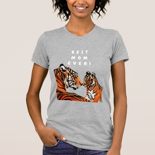 Camiseta MELHOR MÃE, Tigre Mãe T-Shirt (Frente)