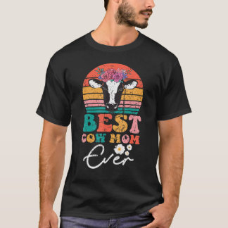 Camiseta Melhor Mãe Vaca de Todos os Tempos Fazenda de Vaca