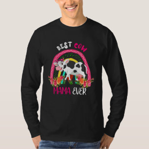 Camiseta Melhor Mãe Vaca de Todos os Tempos Laço de Gravata