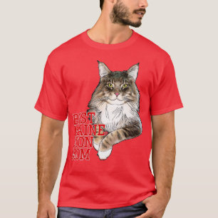 Camiseta Melhor Maine Coon Mãe Gato Engraçado