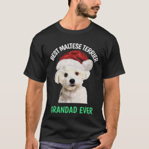 Camiseta Melhor Maltês Terrier Grandad Ever T-Shirt