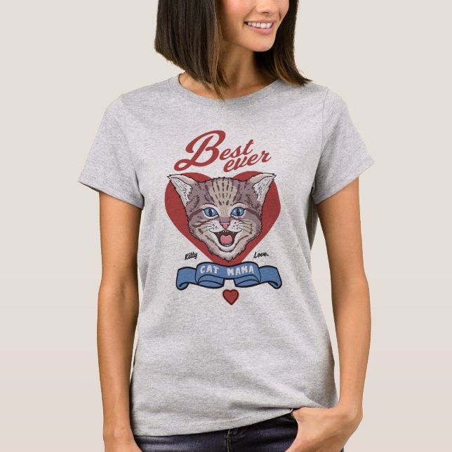 Camiseta Melhor Mamã Gata Nunca (Frente)