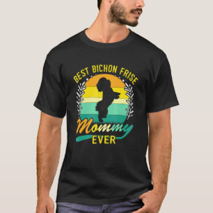 Camiseta Melhor Mamãe Bichon Frise Retro Vintage de Todos o