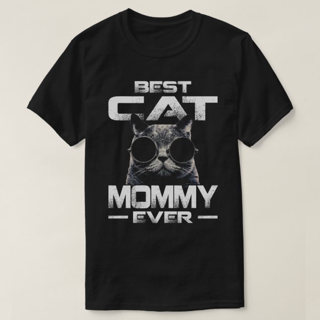 Camiseta Melhor MAMÃE De Gato Vintage (Frente do Design)