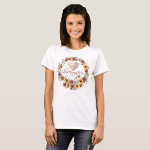 Camiseta Melhor Mamãe Floral Coroa Gráfica