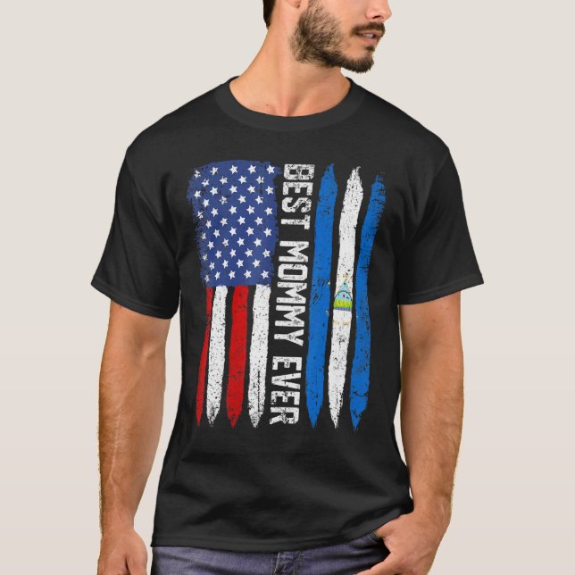Camiseta Melhor Mamãe Já Dia de as mães Nicarágua Sinalizad (Frente)