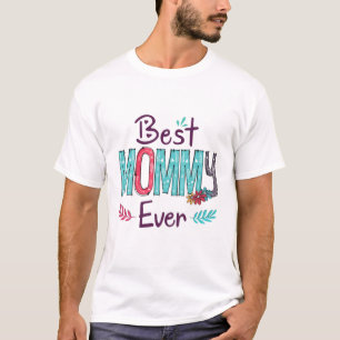 Camiseta Melhor Mamãe Mulher Flor Vovó
