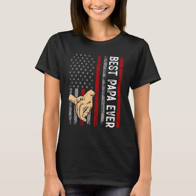 Camiseta Melhor Mapa De Dia de os pais Do Mundo Com F Ameri (Frente)