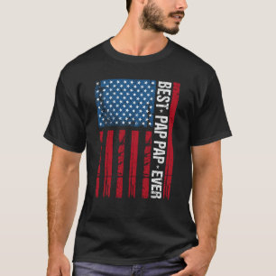 Camiseta Melhor Mapa De Pap De Vintage De Bandeira American