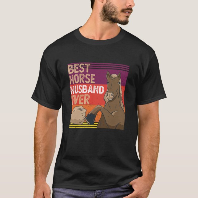 Camiseta Melhor Marido De Cavalo Alguma Vez Engraçado Vinta (Frente)