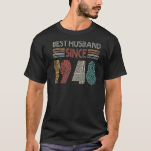 Camiseta Melhor Marido Desde 1948, 74.º aniversário de casa