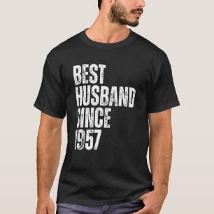Camiseta Melhor Marido Desde 1957 Vintage Aniversário de Ca