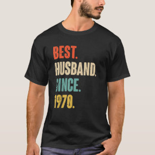 Camiseta Melhor Marido Desde 1970 52 Aniversário de Casamen