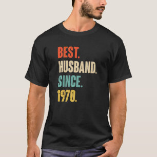 Camiseta Melhor Marido Desde 1970 52 Aniversário De Casamen