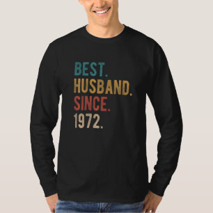 Camiseta Melhor Marido Desde 1972 50º Aniversário do Casame