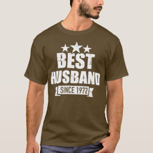 Camiseta Melhor marido desde 1972 para o casamento de 50º o