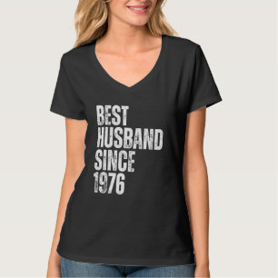 Camiseta Melhor Marido Desde 1976 Vintage Aniversário de Ca