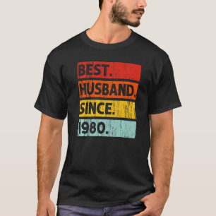 Camiseta Melhor Marido Desde 1980 42 Anos 42 Casamento Anni