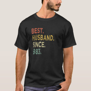 Camiseta Melhor Marido desde 1983 39º Aniversário de Casame