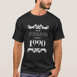 Camiseta Melhor Marido Desde 1990 Engraçado Aniversário D