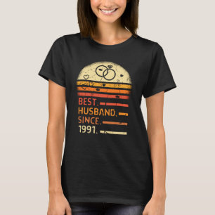 Camiseta Melhor marido desde 1991, dia de os pais retrô vi