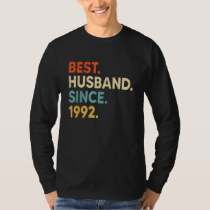 Camiseta Melhor Marido Desde 1992 30 Casamento Aniversário